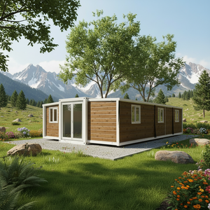 Casa Contenedor Prefabricada Económica de 20 pies/40 pies, Transpirable, Rectangular, con Estructura de Acero, Diseño Moderno, para Uso en Exteriores - Product Image 1