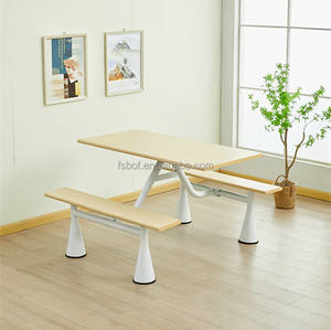 Muebles de restaurante baratos, cafetería escolar, comida rápida, juego de mesa y silla de catering, <span class=keywords><strong>mesas</strong></span> y sillas de comedor del campus - Product Image 6