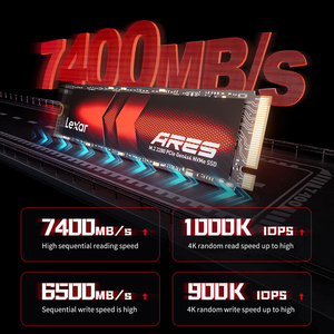 Оригинальный Lexar ARES SSD 1 ТБ 2 ТБ жесткий диск PCIe 4,0x4 SSD NVMe M.2 2280 4 ТБ твердотельные накопители до 7400 Мб/с для PS5 - Product Image 5