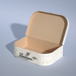 개인화 된 선물 손잡이 여행 가방 상자 뜨거운 고급 종이 상자 포장 여행 가방 단단한 판지 상자 - Product Image 3