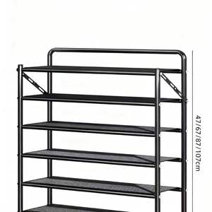 Foldable Shoe <b>Rack</b> No Assembly Multi Tier Storage Organizer for Home Entryway Doorway Shoe Storage - Product Image 4
