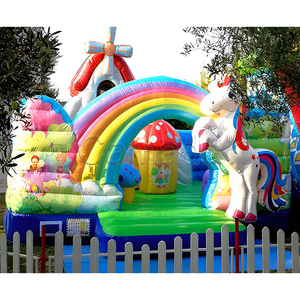 Château gonflable licorne arc-en-ciel avec toboggan, combo <span class=keywords><strong>de</strong></span> jeux gonflables <span class=keywords><strong>pour</strong></span> enfants, amusement en plein air <span class=keywords><strong>pour</strong></span> les fêtes <span class=keywords><strong>de</strong></span> <span class=keywords><strong>famille</strong></span>, <span class=keywords><strong>location</strong></span> d'événements - Product Image 5