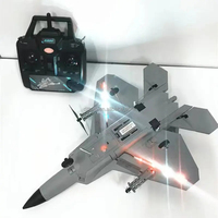 Avion RC BM16 F22 Raptor Warplane 2.4G 4CH EPP 3D 6G, modèle d'avion de combat avec lumières