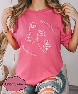 Maglietta Femminista 'Empowered Women Empower Women' per Donne, T-Shirt Casual a Maniche Corte con Collo Tondo, 100% Cotone Jersey, Vestibilità Comoda - Product Image 3