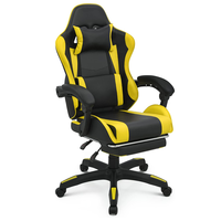 Chaise de jeu de course de haute qualité pour PC Gamer, vente en gros à bas prix, chaise ergonomique avec soutien lombaire, pivotante, en cuir, inclinable, avec repose-pieds