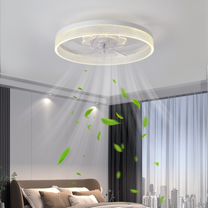 <span class=keywords><strong>Ventilateur</strong></span> <span class=keywords><strong>de</strong></span> <span class=keywords><strong>plafond</strong></span> minimaliste en acrylique <span class=keywords><strong>de</strong></span> 20 pouces à 5 pales, 3 vitesses, <span class=keywords><strong>avec</strong></span> lumière <span class=keywords><strong>LED</strong></span>, moteur DC, télécommande et corps <span class=keywords><strong>de</strong></span> lampe à intensité variable pour salon - Product Image 3