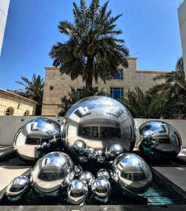 Pallone Gonfiabile Gigante Riflettente in PVC Argento Lucido a Specchio per Feste Disco, Tenda Pubblicitaria Natalizia - Product Image 3