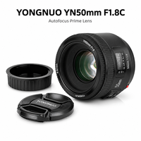 Objectif Yongnuo YN50mm F1.8 AF plein format à grande ouverture pour monture EF DSLR, autofocus, taille de filtre 52mm, noir