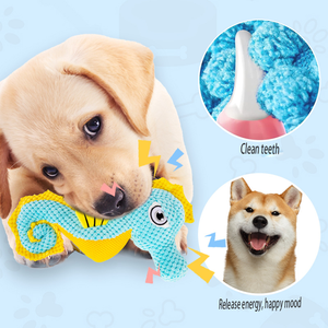 ของเล่นเคี้ยวรูปม้าน้ำสำหรับสุนัข ขายส่งราคาถูก มีเสียงดัง ช่วยคลายเหงา ทนทานต่อการกัด เล่นได้แบบอินเทอร์แอคทีฟ - Product Image 5