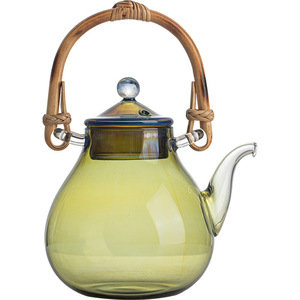 Tetera de vidrio Guanlan con asa resistente al calor para estufa eléctrica de cerámica, tetera para preparar té en casa - Product Image 5