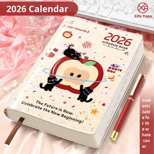 Agenda 2026, carnet de notes mignon de dessin animé, couverture rigide, gestion du <span class=keywords><strong>temps</strong></span>, planification quotidienne - Product Image 4