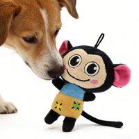 Nouveautés Jouets pour Animaux 2026 : Peluche Singe à Grande Tête, Durable, Douce et Qui Couine, pour Chien, Écologique