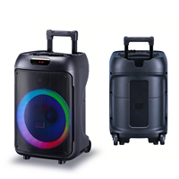 JBR-1205 Altavoz de Karaoke Portátil, Reproductor de Música, Altavoces Grandes para Fiestas al Aire Libre, Altavoz de Karaoke de 12 Pulgadas con Micrófono y Bluetooth