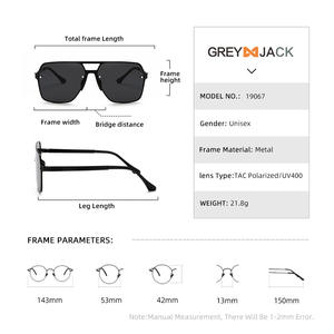 Gafas de Sol Unisex con Marco Metálico Gris Jack, Protección UV400, Lentes TAC, Estilo Aviador Grande para Hombre y Mujer - Product Image 5