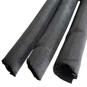 On sale fire proof softness self wrapping cable protection sleeve Self winding textile braided sleeving