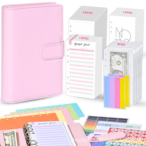 Hot bán A6 Macaron bìa cứng máy tính xách tay đơn giản dễ thương 6-lỗ Dây Kéo Túi 100 trang Sheets đối với trường hóa đơn thay đổi lưu trữ - Product Image 1