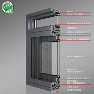 Ventanas de aluminio con doble acristalamiento, modernas, a prueba de huracanes, personalizadas de fábrica en Foshan, para casas residenciales. - Product Image 6