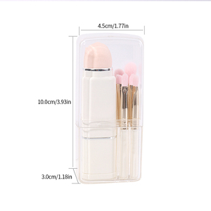 مجموعة فرش مكياج صغيرة للشعر الصناعي 8: فرش بودرة ظلال عيون إسفنجية نباتية لحلاقة الوجه - Product Image 3