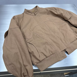 سترة بيسبول عتيقة من قماش منفوخ مخصص للبيع بالجملة سترة قصيرة للرحلة - Product Image 2