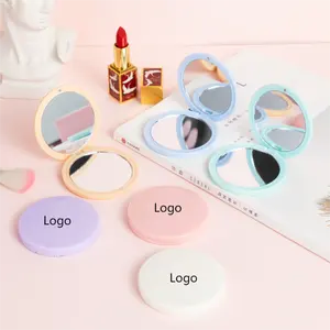 Fashion Promotion product Mini Round Shape Compact Mirror Travel Pocket Mirrors Hand Held Cosmetic Make Up Mirror