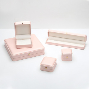 Fashion Square Rectangular Jewelry <b>Box</b> Pink Packaging <b>Box</b> pink Jewelry Ornament <b>Gift</b> Storage <b>Ring</b> <b>Box</b> Jewelry logo - Product Image 1