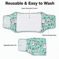 Banda Abdominal para Perro Macho, Lavable y Reutilizable, con Almohadilla Superabsorbente, Anti Marcas, para Orinar con Excitación, 4 Capas a Prueba de Fugas