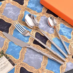 Juegos de Cubiertos Personalizables con Logotipo, Juego de Cubiertos de Acero Inoxidable de Alta Calidad, Cuchillo, Tenedor y Cuchara, Juego de Cubiertos Dorados para Hotel - Product Image 5