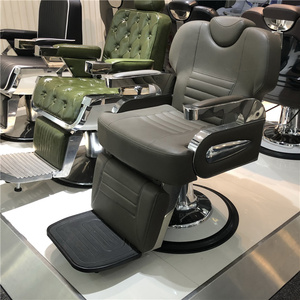 Kisen Electric sillas de peluquero de cuero de lujo de un motor puede invertir automáticamente el pedal trasero babera Silla de peluquería para la venta - Product Image 2