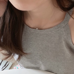 Collier en argent pur S925, perles fines, simple, polyvalent, perles multi-faces, fleur de voiture, chaîne simple, surface découpée, scintillant - Product Image 2