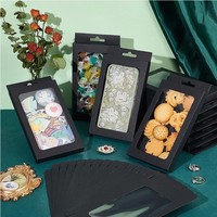 Boîtes d'emballage en papier kraft pour étuis de téléphone portable, personnalisables, recyclables, pliables, avec fenêtre en PVC, vente chaude