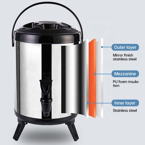Distributore di succo di barile di tè al latte <span class=keywords><strong>con</strong></span> isolamento termico in acciaio inossidabile a doppia parete da 10 litri di vendita calda <span class=keywords><strong>con</strong></span> <span class=keywords><strong>rubinetto</strong></span> - Product Image 5