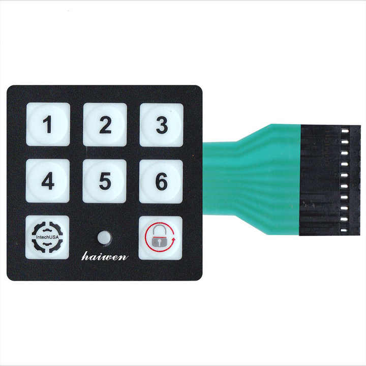 Custom Waterproof FPC Membrane Keypad with LED Light