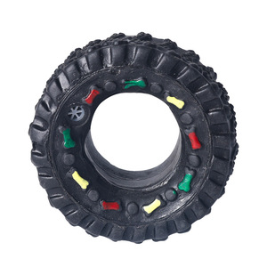 Juguetes para mascotas al por mayor, juguete masticable de vinilo con forma de neumático pequeño para perros - Product Image 5