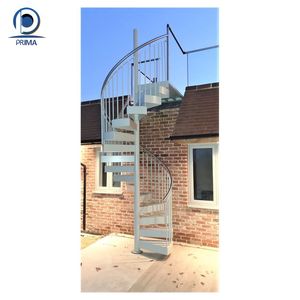 Escalier en colimaçon Prima courbé, personnalisé, avec <span class=keywords><strong>poteau</strong></span> <span class=keywords><strong>de</strong></span> rampe en <span class=keywords><strong>bois</strong></span> massif épais et poli, pour escalier en colimaçon double hauteur pour salon en immeuble <span class=keywords><strong>de</strong></span> grande hauteur - Product Image 2