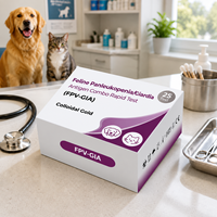 Kit de test rapide combiné antigénique pour la panleucopénie féline et la giardiose (FPV GIA) à l'or colloïdal pour le diagnostic vétérinaire des chats