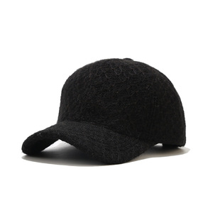 Chapeaux de sport unisexe pour papa Casquette de baseball en acrylique en laine à la mode à 6 panneaux avec impression bouffante de style de rue avec logo personnalisé - Product Image 2