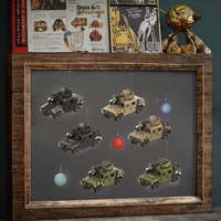Kits de construction de voitures de l'armée SWAT, briques de combat, modèle de camion militaire, jouets, cadeaux, unisexe, plastique ABS, ensemble multi-pièces