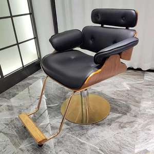 เก้าอี้ตัดผมร้านตัดผม K สีแดง หนังเทียม พร้อมตาข่ายยกขึ้นลงได้ - Product Image 1