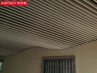 Tira de Aluminio en Forma de U para Techo, Decoración Interior, Metal Suspendido, Deflector de Aluminio, Diseños de Techo Falso para Decoración del Hogar