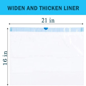 Gratis Sampel Grosir Plastik Toilet Bags <span class=keywords><strong>Bedpan</strong></span> Commode Liners dengan Bantalan Penyerap Super - Product Image 4