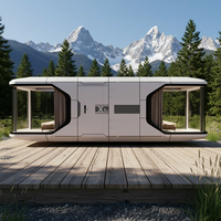 STAR CABIN Maison Capsule Moderne Préfabriquée en Acier et Polycarbonate, Modulaire, Intelligente, Mobile, Entièrement Meublée, pour une Vie Futuriste dans l'Espace