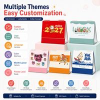 Calendario da Tavolo 2027 con Citazioni Motivazionali, Calendario Personalizzato con Cartoni Animati per Programmi Regalo Aziendali e Programmi per Clienti di Marca