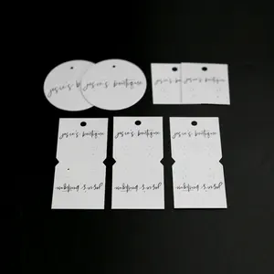 Custom Logo Printing Cardboard Paper Keychain Hang Tag Jewelry Tags Ring Display Earring Card