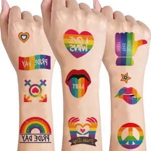 Pride Tattoos Temporäre, Regenbogen Temporäre Tattoos Für Männer Erwachsene, Kinder Gay Pride Temporäre Tattoo Aufkleber