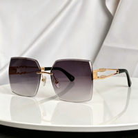 Lunettes de soleil de luxe à monture intégrale, de haute qualité, tendance, carrées, dégradées, en PC, rétro, protection UV400, pour affaires, décontractées, usage quotidien et voyage