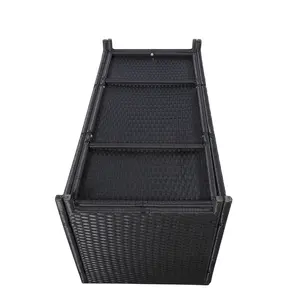 Rattan-Large-Speicherbox mit Deckel Untermode-Speicherbehälter Kunststoff-Speicherbox 2023 Rongjiu hochwertiger PE-Karton Outdoor