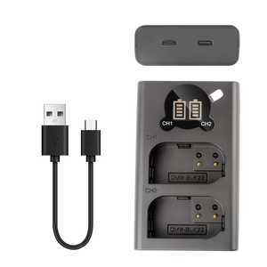 Thông minh LCD hiển thị 2-kênh Pin DMW-BLK22 kép sạc nhanh cho <span class=keywords><strong>Lumix</strong></span> DC-S5 s5k DC-S5 máy ảnh - Product Image 1