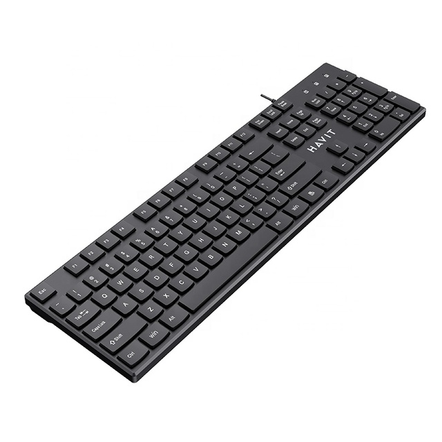 Kb250 Havit Office Usb Tastatur Russian French Spanish Usb Silent 104 Keys Teclado Pc Computer Desktop Wired Keyboard Oem Odm