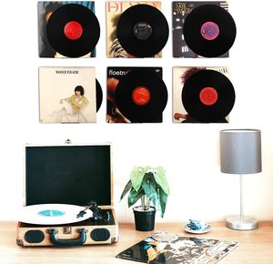 Lot de 6 étagères à <span class=keywords><strong>disques</strong></span> en vinyle transparent <span class=keywords><strong>pour</strong></span> support mural en acrylique <span class=keywords><strong>pour</strong></span> la maison et le bureau. - Product Image 4