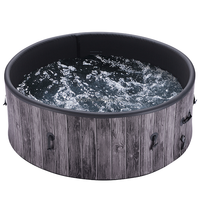 Tragbarer Aufblasbarer PVC-Spa-Pool mit Wasserdichtem Design 220V Stromversorgung Runde Form für Außen- und Innenbereich